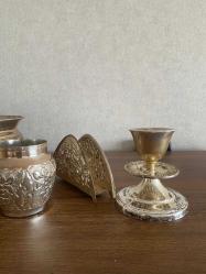 Vintage Dalgıç Gümüş Kaplama Peçetelik