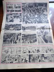 Hürriyet Gazetesi - 1 Haziran 1960 - Dahiliye Vekili Tümgeneral Muharrem İhsan Kızıloğlu Dün Sabık İktidar Şefleri Hesap Gününü Bekliyor Dedi - İstanbulda Gece Yasağı 3 Saate Kadar İndi - Vali Refik Tulga Taşlıtarlada Dargınları Barıştırdı - İsimsiz Kadın Aşk Ve His Romanı Yazan Theresa Drake Yazı Dizisi - Kanser Hakkında Son Bilgiler - Ankarada Hürriyet Mücadelesi Nasıl Başlamıştı - Allah Çocukları Unuttu Yazan Oya Baydar Yazı Dizisi - Hürrem Sultan Yazan Feridun Fazıl Tülbentçi  Yazı Dizisi -  Celal Bayar Migros Ve Gima'da En Büyük Hissedar - Gökler Hakimi Gordon Çizgi Roman -Milli Birliğin Işığı Altında İzmir Tarihî Bir Gün Yaşadı - Güreş Milli Takımlarımız Dün Burgaz'a Hareket Etti - Orgeneral Cemal Gürsel Dün Basın Toplantısı Yaptı - Sabık İktidar Mensupları Hakkında Tahkikat Açılması Dün Kararlaştırıldı - Hürriyet Şehidi Teğmen Ali İhsan Kalmaz - Tuğgeneral Sıtkı Ulay - Kurmay Albay Alparslan Türkeş Dün Başvekalet Müsteşarı Oldu