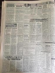YENİ SABAH GAZETESİ 9 MAYIS 1962 YIL :24 SAYI :8318---Mardin de 5 kişi tevkif edildi --Senato da işsizliğin yarattığı tehlikeler üzerinde duruldu ---Gümüşpala İnönü den  af için  söz aldık dedi ---Bakanlar tahrik var dediler --AP Grubu işsizliği  görüştü --Yılın düğününe 145 şeref misafiri davet edildi ---Sarıkamış ta bir assubay öldürüldü --Haraç  vermeyen kadını üstüne benzin döküp ateşlediler ---Firari deli yerine dört tane akıllı yakalandı --Şoför uyuyunca 3 kişi öldü ,30 kişi yaralandı ---4 Kaçakçı ,2 milyonluk kaçak malla ele geçti ---Mardin olayları :Siyavuşgil --Sinemalar :Atlas :Kanlı Kervan ,Emek :Gölgeler ---Radyo Programları ---Müsadere edilen bütün silahlar iade edilecek ----Dış Olaylar : NATO Endonezya için Hollanda yı tutuyor --Venezüella da yeniden kargaşalıklar çıktı ---Rusya denemelere devam edecek --Paylaşılacak Milyarlar --Fenerbahçe ,Stoke City i yendi :1-0- ---Matthews güzel oynmadı ,Tek golü Şeref attı ---Ordu Güreşçilerimiz yedi galibiyet aldılar --