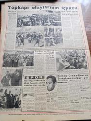 Akşam Gazetesi - 2 Haziran 1960 - Soruşturma Açılırken Yazan Doçent Doktor Edip F. Çelik Köşe Yazısı - Topkapı Olaylarının İçyüzü Fotoğraflar - İktisadi Tasarruf Yapılacak - İsmet İnönü Harekattan Haberim Yoktu - Cemal Gürsel Gençliğe Hitabede Bulundu - Vatan Cephesi Ocakları Kaldırılıyor - Rejim Islahatı İçin İki İlim Heyeti Kuruldu - Hürriyet Anıtı İçin Kampanya Kapandı - Galatasaray'ın Kıymetli Futbolcusu İsmail Kurt - At Yarışları - Dördüncü Murad Siyah Zambak Yazan Suzan Sözen Yazı Dizisi - Kızkulesi Kahramanı Çizen Suat Yalaz - Aşk Var Oldukça Aşk Ve His Romanı Resimleyen Remzi - Adnan Menderes  Mayıs'ta Ankara'da Yuhalanmıştı - Satın Alınan Koca Yazan Luisa Maria Linares Yazı Dizisi - Yeni Kabine Üyelerini Yakından Tanıtıyoruz - Bize Barbaroslu Derler Yazan Çizen Ratip Tahir Burak - Kont Senlibenli Çizgi Roman - Nazlı İle Hamza Karikatür - Yaralı Gönül Çizgi Roman - Vadiler Hakimi Çizgi Roman - Muhtar Uluer - Sıtkı Ulay - Selim Sarper - Polis Copu En Fazla Demokrat Partililere