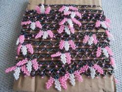 T - APLİKELİK -  İĞNE İLE YAPILMIŞ BONCUK OYASI