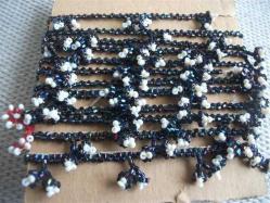 T - APLİKELİK -  İĞNE İLE YAPILMIŞ BONCUK OYASI