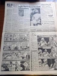 Akşam Gazetesi - 16 Haziran 1960 - Dış Münasebetlerin Yürütülmesi Yazan Doçent Doktor Edip F. Çelik Köşe Yazısı - Sabıkların Bankadaki Paraları 1 Milyar TL - Muzaffer Kurbanoğlu Avrupa'da Kayıp - Yassıada'da Polis Romanları Rağbet Gördü - Seçimler 4 5 Ay İçerisinde Yapılacak - 19 Mayıs Gösterisi 26 Haziran'da Yapılacak - Milli Birlik Komitesi Üyeleri Törenle And İçecek - Belediye Başkanı Kurmay Albay Şefik Erensü - Güzellik Kraliçesi Organizatörlerinin Elinden Zor Kurtulan İki Güzel Fotoğraf - Kore Birliği Yola Çıktı - Kızkulesi Kahramanı Çizen Suat Yalaz - Dördüncü Murad Siyah Zambak Yazan Suzan Sözen Yazı Dizisi - İhtilal Ve Partiler Yazan Müşerref Hekimoğlu Köşe Yazısı - Aşk Var Oldukça Aşk Ve His Romanı Resimleyen Remzi - Mutlu Sıkıntılar Yazan Aziz Nesin Köşe Yazısı - İngiliz Ana Kraliçesi Elizabeth Evlenecekmiş - Bize Barbaroslu Derler Yazan Çizen Ratip Tahir Burak - Kont Senlibenli Çizgi Roman - Nazlı İle Hamza Karikatür - Vadiler Hakimi Çizgi Roman - Karagümrük'lü Kadri Aytaç