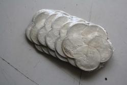 6'lı Beyaz Sedef Bardak Altlığı Seti, Sofranız İçin Doğal Zarafet - Çiçek Şekilli Bardak Altlıkları  (YENİ KOLİ 2