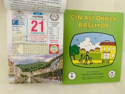 21 Haziran 2025 hediyelik orijinal Ülkü takvim yaprağı (Cin Ali kitabı hediyeli:)