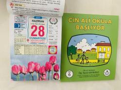 28 Haziran 2025 hediyelik orijinal Ülkü takvim yaprağı (Cin Ali kitabı hediyeli:)