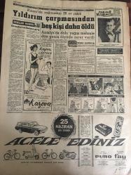 YENİ SABAH GAZETESİ 12 HAZİRAN 1963 YIL :26 SAYI :8709--Barzani nin başı için para vadedildi --Kabinede ki üç CKMP li Bakan da dün istifa etti --Düğün evine dinamit attı --28 Sanığın daha sorgusu yapıldı ---İstanbul nüfusun 937.000 i Anadolu--Tahran da fevkalade tedbirler alındı ---Üç Valinin makam arabaları çarpıştı ---Doktor Ward ve Rus Deniz Albayı olayın karanlık çehreleri --Bulduğu 70 bin lirayı  sahibine teslim etti ---Corioalan ın sırası mı ?: Siyavuşgil --Yıldırım çarpmasından beş kişi daha öldü --Sinema mevsimi kapanırken başarılı bir Meksika filmi :Asiler Çarpışıyor --Haftanın Portresi : Maria Laforet --Amerika yı 7-1 mağlup ettik --Galatasaray bu akşam Beykoz la oynuyor --Amatör Şampiyonanın Final Maçları Belli Oldu --Galatasaray Kupa da Finalist --Fenerbahçe dünkü tasnifte arayı açtı --Nedim e 21 gün ceza verildi ---Kavga da ezilen bir çocuk öldü --