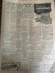YENİ SABAH GAZETESİ 12 HAZİRAN 1963 YIL :26 SAYI :8709--Barzani nin başı için para vadedildi --Kabinede ki üç CKMP li Bakan da dün istifa etti --Düğün evine dinamit attı --28 Sanığın daha sorgusu yapıldı ---İstanbul nüfusun 937.000 i Anadolu--Tahran da fevkalade tedbirler alındı ---Üç Valinin makam arabaları çarpıştı ---Doktor Ward ve Rus Deniz Albayı olayın karanlık çehreleri --Bulduğu 70 bin lirayı  sahibine teslim etti ---Corioalan ın sırası mı ?: Siyavuşgil --Yıldırım çarpmasından beş kişi daha öldü --Sinema mevsimi kapanırken başarılı bir Meksika filmi :Asiler Çarpışıyor --Haftanın Portresi : Maria Laforet --Amerika yı 7-1 mağlup ettik --Galatasaray bu akşam Beykoz la oynuyor --Amatör Şampiyonanın Final Maçları Belli Oldu --Galatasaray Kupa da Finalist --Fenerbahçe dünkü tasnifte arayı açtı --Nedim e 21 gün ceza verildi ---Kavga da ezilen bir çocuk öldü --