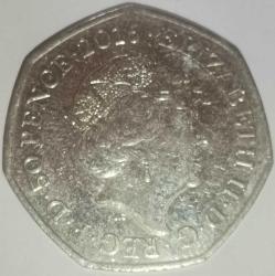 İNGİLTERE 2016  50 PENCE   HATIRA   150. Yıldönümü - Beatrix Potter, Peter Rabbit'in Doğuşu