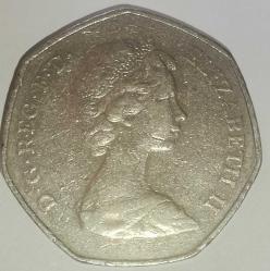 İNGİLTERE 1973  50 PENCE   HATIRA  Avrupa Ekonomik Topluluğuna Giriş