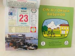 23 Şubat 2025 hediyelik orijinal Ülkü takvim yaprağı (Cin Ali kitabı hediyeli:)