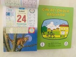 24 Şubat 2025 hediyelik orijinal Ülkü takvim yaprağı (Cin Ali kitabı hediyeli:)