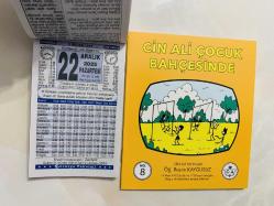 22 Aralık 2025 hediyelik orijinal Türkiye takvim yaprağı (Cin Ali kitabı hediyeli:)
