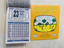 23 Aralık 2025 hediyelik orijinal Türkiye takvim yaprağı (Cin Ali kitabı hediyeli:)