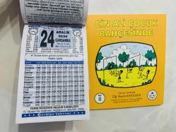 24 Aralık 2025 hediyelik orijinal Türkiye takvim yaprağı (Cin Ali kitabı hediyeli:)