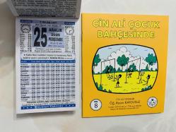 25 Aralık 2025 hediyelik orijinal Türkiye takvim yaprağı (Cin Ali kitabı hediyeli:)