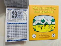 29 Aralık 2025 hediyelik orijinal Türkiye takvim yaprağı (Cin Ali kitabı hediyeli:)