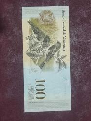 Vemezuella 100 bolivar kağıt para