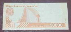 Venezuella 50.000 bolivar kağıt para