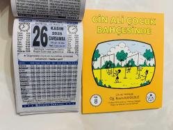 26 Kasım 2025 hediyelik orijinal Türkiye takvim yaprağı (Cin Ali kitabı hediyeli:)