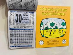 30 Kasım 2025 hediyelik orijinal Türkiye takvim yaprağı (Cin Ali kitabı hediyeli:)