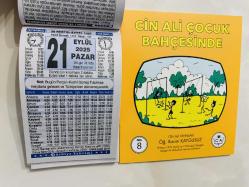 21 Eylül 2025 hediyelik orijinal Türkiye takvim yaprağı (Cin Ali kitabı hediyeli:)