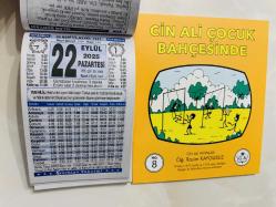 22 Eylül 2025 hediyelik orijinal Türkiye takvim yaprağı (Cin Ali kitabı hediyeli:)