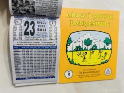 23 Eylül 2025 hediyelik orijinal Türkiye takvim yaprağı (Cin Ali kitabı hediyeli:)