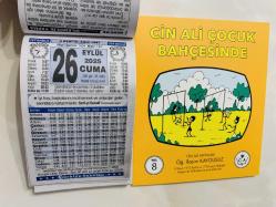 26 Eylül 2025 hediyelik orijinal Türkiye takvim yaprağı (Cin Ali kitabı hediyeli:)