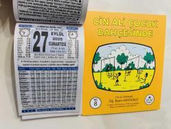 27 Eylül 2025 hediyelik orijinal Türkiye takvim yaprağı (Cin Ali kitabı hediyeli:)