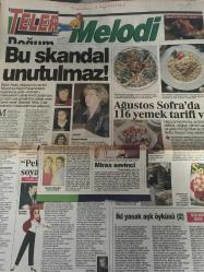 SABAH MELODİ GAZETESİ VE SABAH TELERAMA GAZETESİ KADINLARA ÖZEL - 3 Ağustos 1996 -Karikatürler-Walt Disney/Boncuk-Mort Walker-Dick Browne/Bizim Aile-Tom Armstrong/Marvin-Graham Allen-John Dodd/Kral Kedi-Süleyman Turan/Dön Artık-Astroloji-Bülent Kısa-Klinik-Meltem Pusat-Telerama Programı-Sabah Filmleri-Öğlen Filmleri- Akşam Filmleri-Erdoğan Sevgin-Şerif Ercan-Nihal Mete-Sofra Dergisi-Abdullah Akarsu-Seda Kaya Güler-Elif Ergu-Ebru Gündeş-Alfar Kozmetik-Tansu Çiller-Özer Çiller-Cansel Özzengin-Korcan Karar-Türk hukukçu kadınlar derneği başkanı avukat Aydeniz Alisbah Tuskan-Mutlu Günler-Şener Şen-Abbas Güçlü-İner misin çıkar mısın-Boran Kaya-Muazzez Abacı-Atilla Özgür-Emel Sayın-Cem Ceminay-Amanin boo-Ariston Buzdolabı-Michael York-Starduş-İlyas Salman-Hülya Koçyiğit-Murat Soydan-Ayşen Gruda-Marilyn Monroe-Claudia Cardinale-Natalie Bombay-Madeleine Stowe