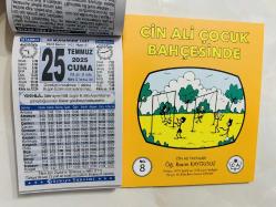 25 Temmuz 2025 hediyelik orijinal Türkiye takvim yaprağı (Cin Ali kitabı hediyeli:)