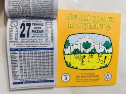 27 Temmuz 2025 hediyelik orijinal Türkiye takvim yaprağı (Cin Ali kitabı hediyeli:)