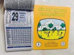 29 Temmuz 2025 hediyelik orijinal Türkiye takvim yaprağı (Cin Ali kitabı hediyeli:)