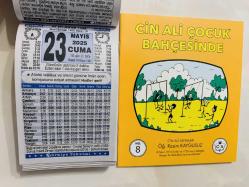 23 Mayıs 2025 hediyelik orijinal Türkiye takvim yaprağı (Cin Ali kitabı hediyeli:)
