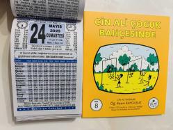24 Mayıs 2025 hediyelik orijinal Türkiye takvim yaprağı (Cin Ali kitabı hediyeli:)