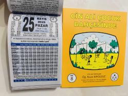 25 Mayıs 2025 hediyelik orijinal Türkiye takvim yaprağı (Cin Ali kitabı hediyeli:)