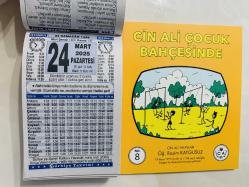 24 Mart 2025 hediyelik orijinal Türkiye takvim yaprağı (Cin Ali kitabı hediyeli:)