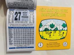 27 Mart 2025 hediyelik orijinal Türkiye takvim yaprağı (Cin Ali kitabı hediyeli:)