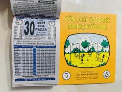30 Mart 2025 hediyelik orijinal Türkiye takvim yaprağı (Cin Ali kitabı hediyeli:)