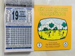 19 Şubat 2025 hediyelik orijinal Türkiye takvim yaprağı (Cin Ali kitabı hediyeli:)
