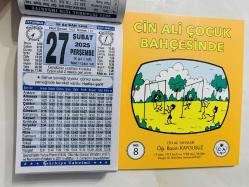 27 Şubat 2025 hediyelik orijinal Türkiye takvim yaprağı (Cin Ali kitabı hediyeli:)