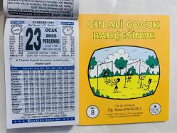 23 Ocak 2025 hediyelik orijinal Türkiye takvim yaprağı (Cin Ali kitabı hediyeli:)
