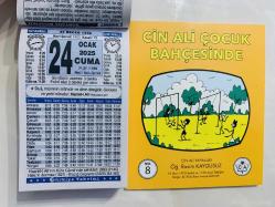 24 Ocak 2025 hediyelik orijinal Türkiye takvim yaprağı (Cin Ali kitabı hediyeli:)