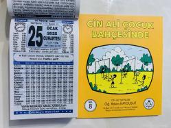 25 Ocak 2025 hediyelik orijinal Türkiye takvim yaprağı (Cin Ali kitabı hediyeli:)