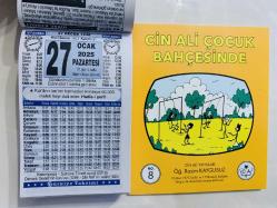 27 Ocak 2025 hediyelik orijinal Türkiye takvim yaprağı (Cin Ali kitabı hediyeli:)