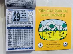 29 Ocak 2025 hediyelik orijinal Türkiye takvim yaprağı (Cin Ali kitabı hediyeli:)
