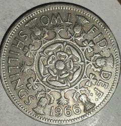 İNGİLTERE 1966   2 SHILING