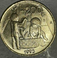 SAN MARİNO  1995   200 LİRE