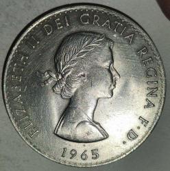 İNGİLTERE 1965 25 PENCE HATIRA Winston Churchill Anıtı KORUMA KAPSULUNDE